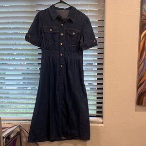 Amazon Dark Blue Midi Dress